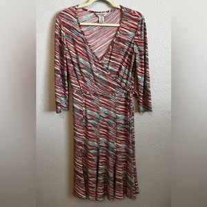 Women’s Nine West dress, long multicolored tied dress